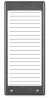 ACO CDN-17N ST (W) Podświetlany panel listy lokatorów (ok. 17 wpisów)